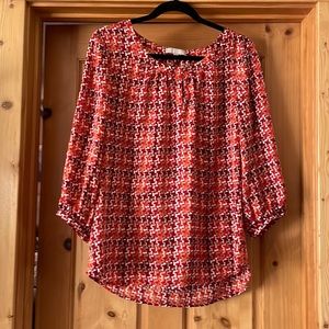 Orange Banana Republic blouse, size L.